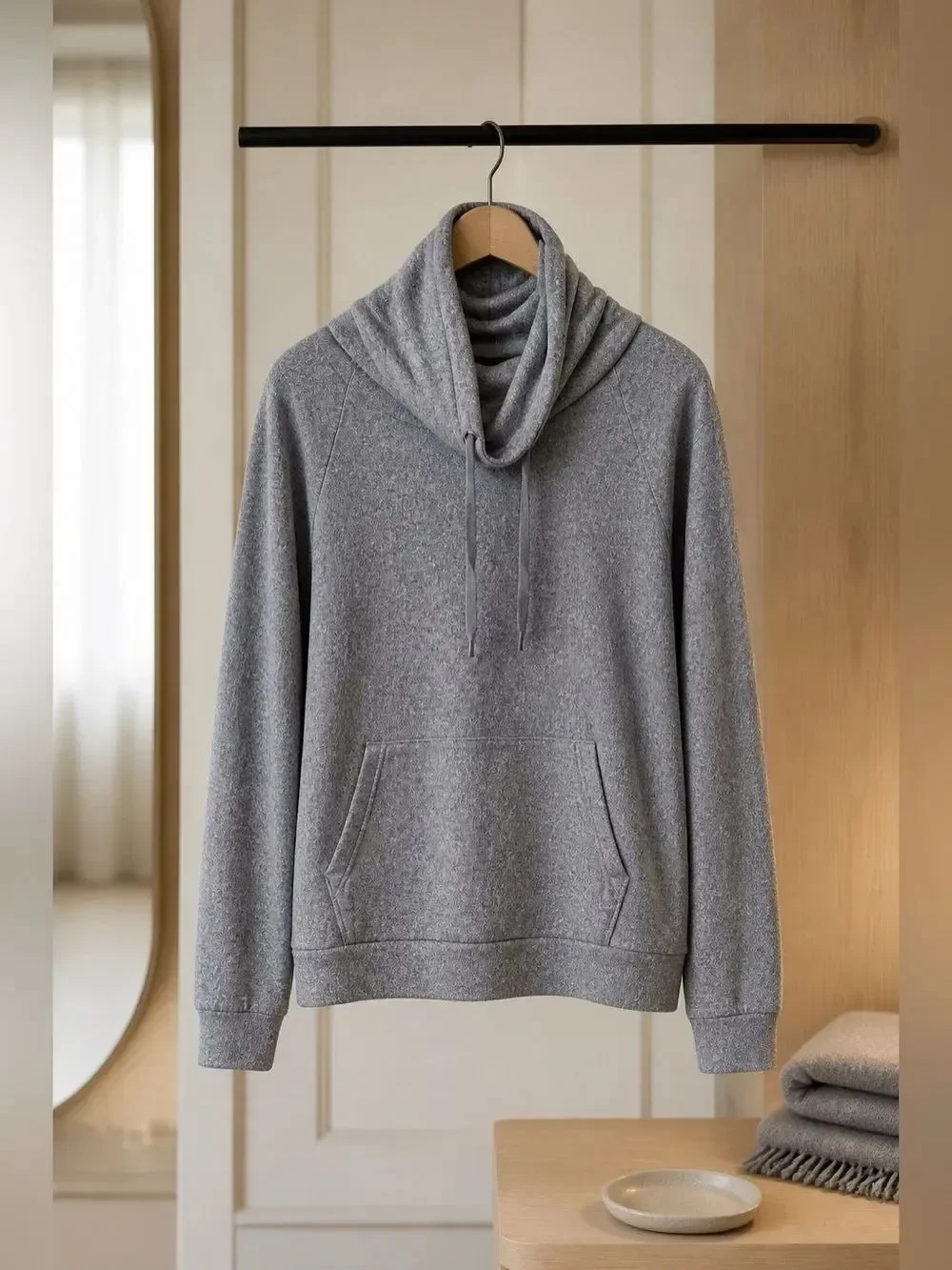 Derek Heart Ladies Heather Gray Turtleneck Sweater Size Medium